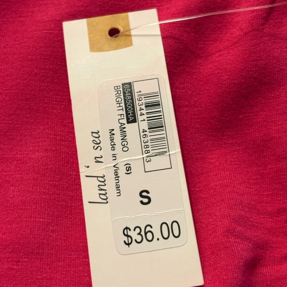 Women's V-Neck Short Sleeve Tee in Fuchsia Pink - Picture 5 of 6